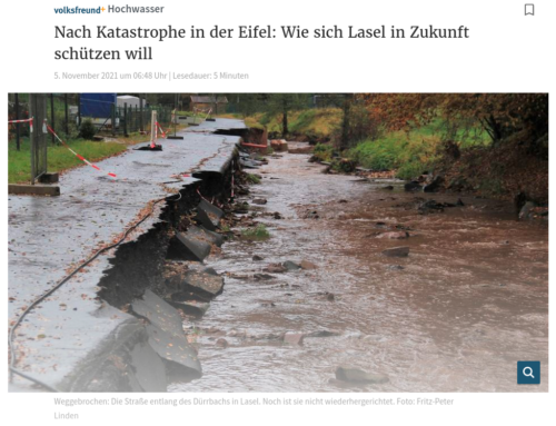 TV-Artikel „Nach Katastrophe in der Eifel: Wie sich Lasel in Zukunft schützen will“