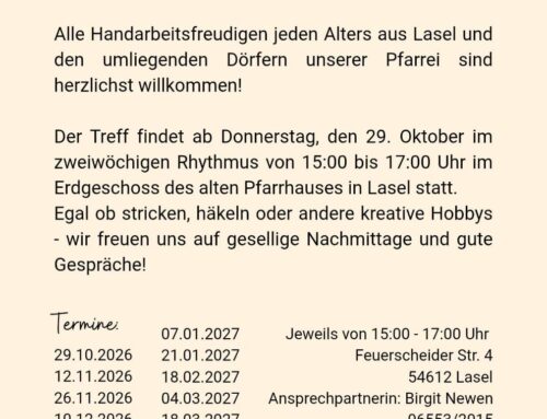 Einladung zum offenen Handarbeitstreff